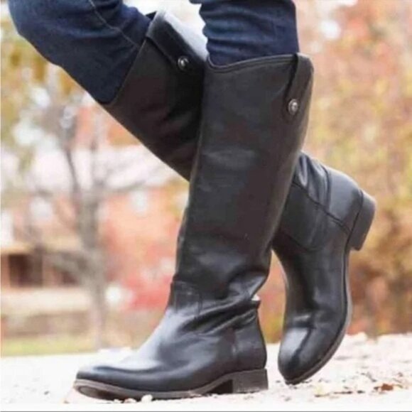 NWT Frye Melissa Black Knee Hight Riding Boot 6 - Picture 2 of 8